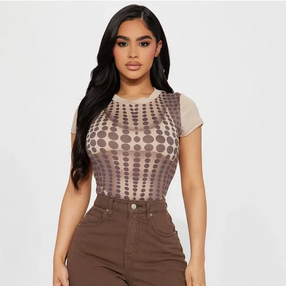 NWT! Brown Bodysuit - Picture 2 of 6